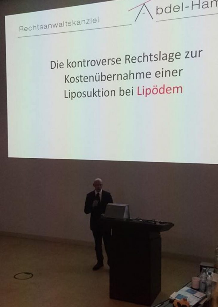 Vortrag Rechtslage Liposuktion bei Lipödem Vortrag Rechtslage Liposuktion bei Lipödem